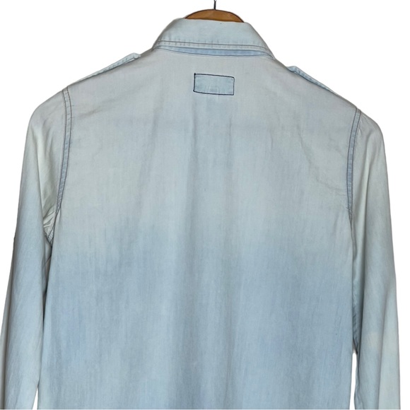 Current / Elliot Chambray Button Down Long Sleeve Size 1 Top - Picture 7 of 9